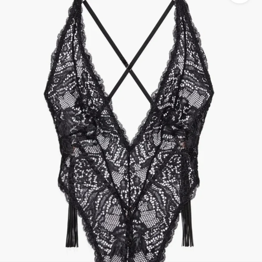 Savage X Fenty Black Caviar Alien Animal Lace Teddy NWT XS